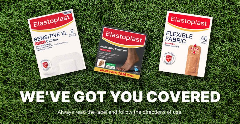 Various Elastoplast products. We've got you covered. Always read the label and follow the directions for use.