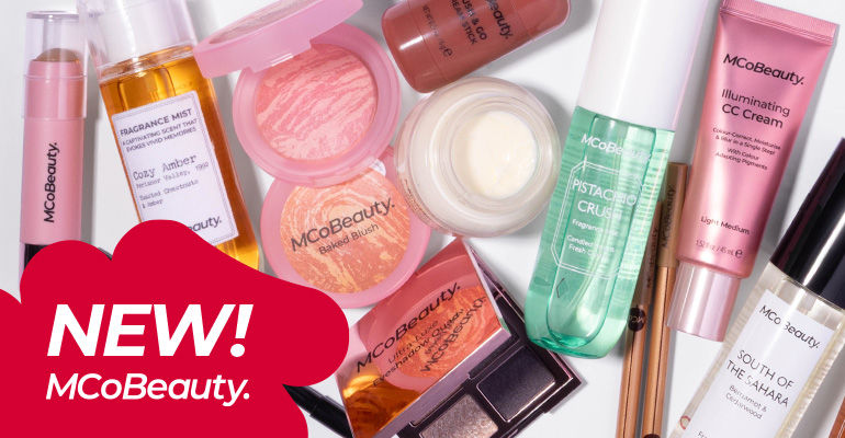 New MCo Beauty. Various MCoBeauty products.
