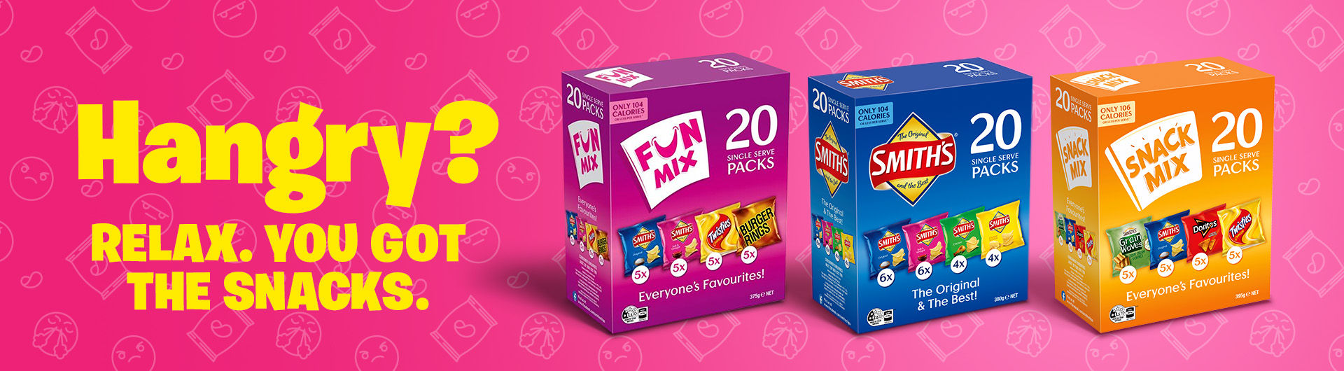 Hangry? Relax. You got the snacks.