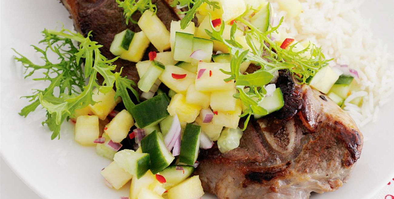 Malaysian Satay Beef Steaks with Cucumber & Pineapple Kerabu Recipe Woolworths