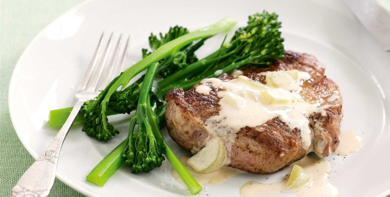 Pork Steaks with Creamy Grape Sauce Recipe Woolworths