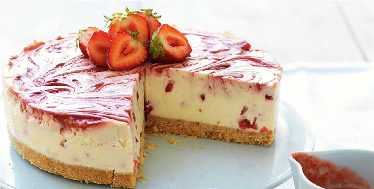 Strawberry Swirl Cheesecake Recipe | Woolworths