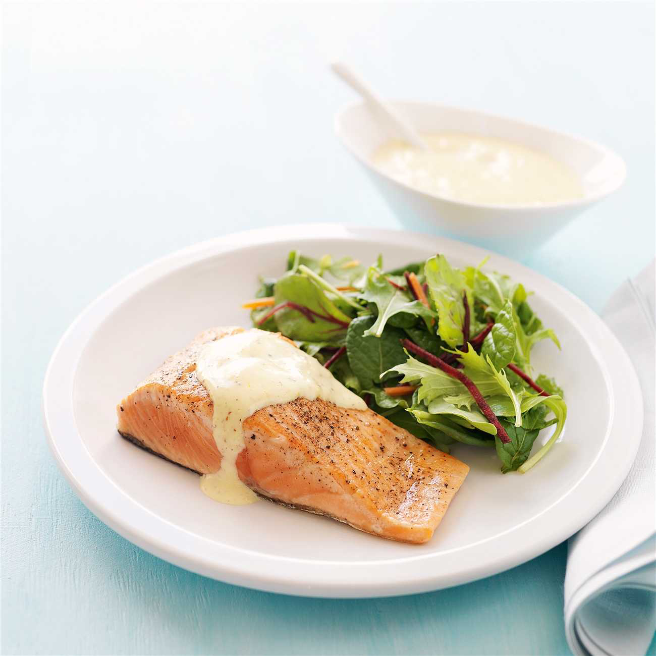 Salmon with Orange Mayonnaise Dressing Recipe Woolworths