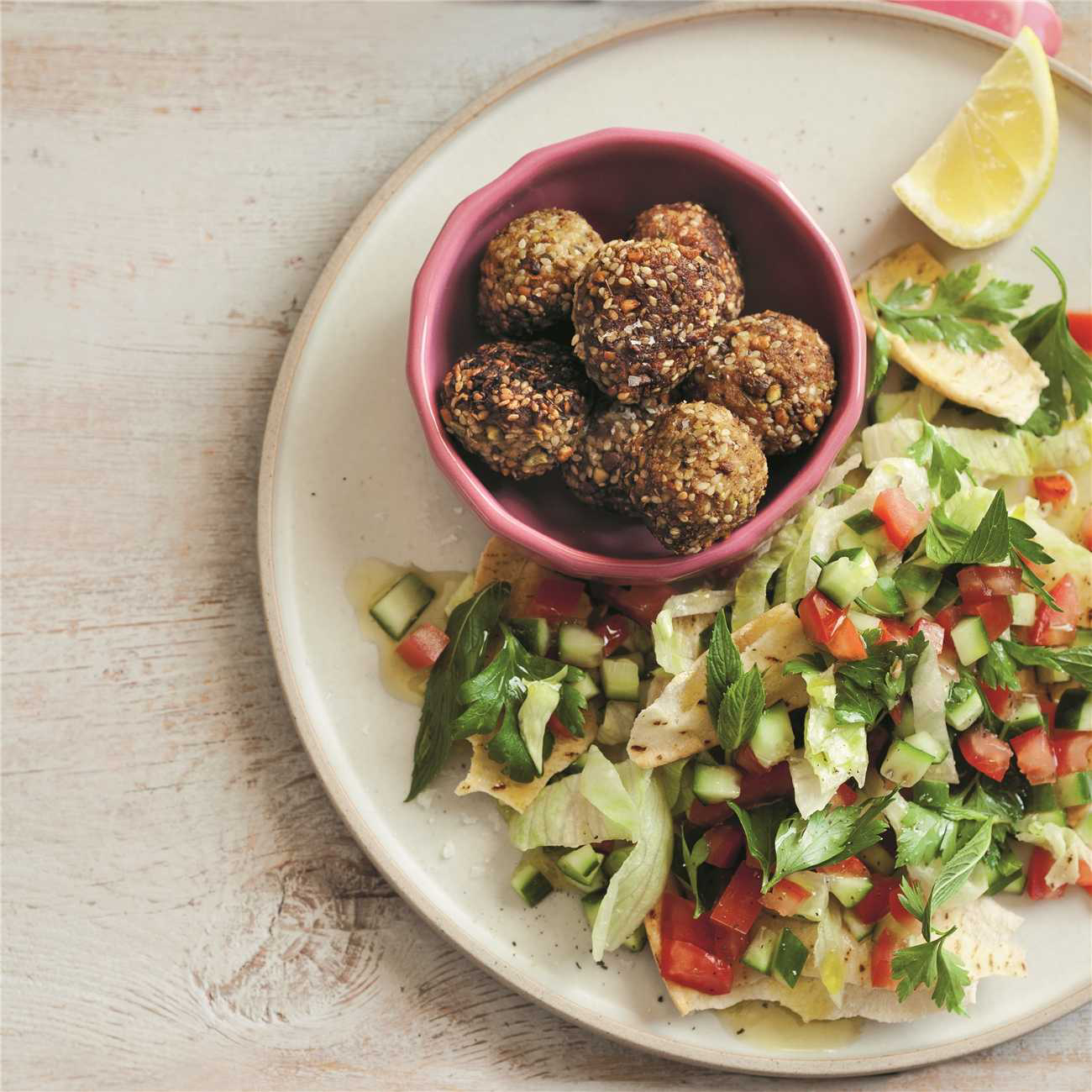 Chicken Meatballs with Fattoush Salad Recipe | Woolworths