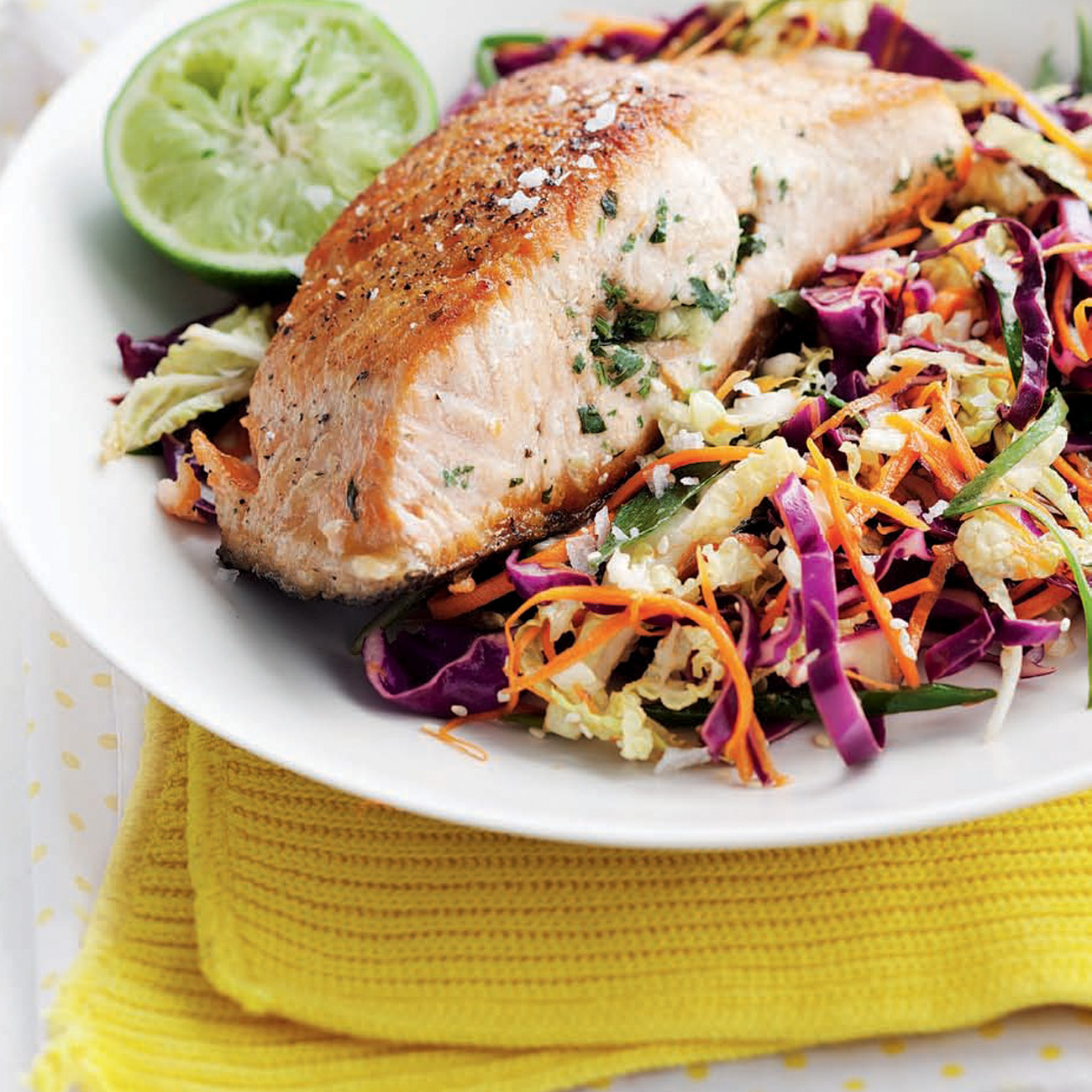 Barbecued Salmon with Asian Slaw Recipe Woolworths