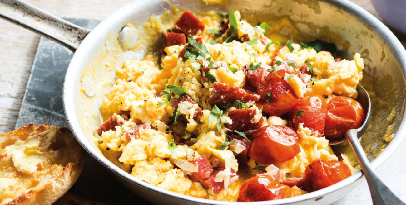 Pepperoni & Cheese Scrambled Eggs Recipe Woolworths