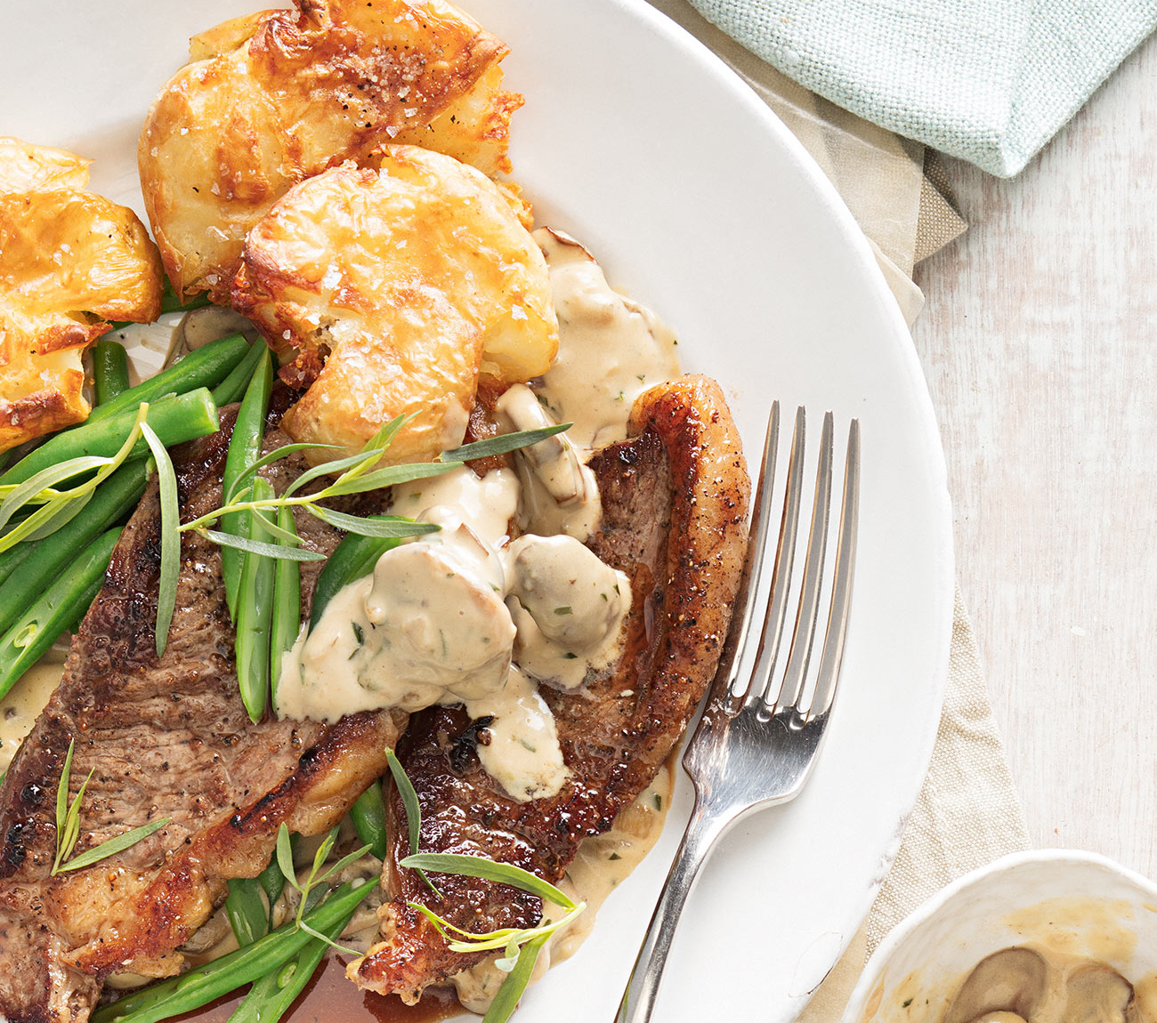 Steaks With Mushroom Sauce Recipe Woolworths