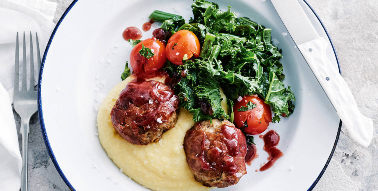 Saltimbocca Meatloaves With Creamy Polenta Recipe Woolworths