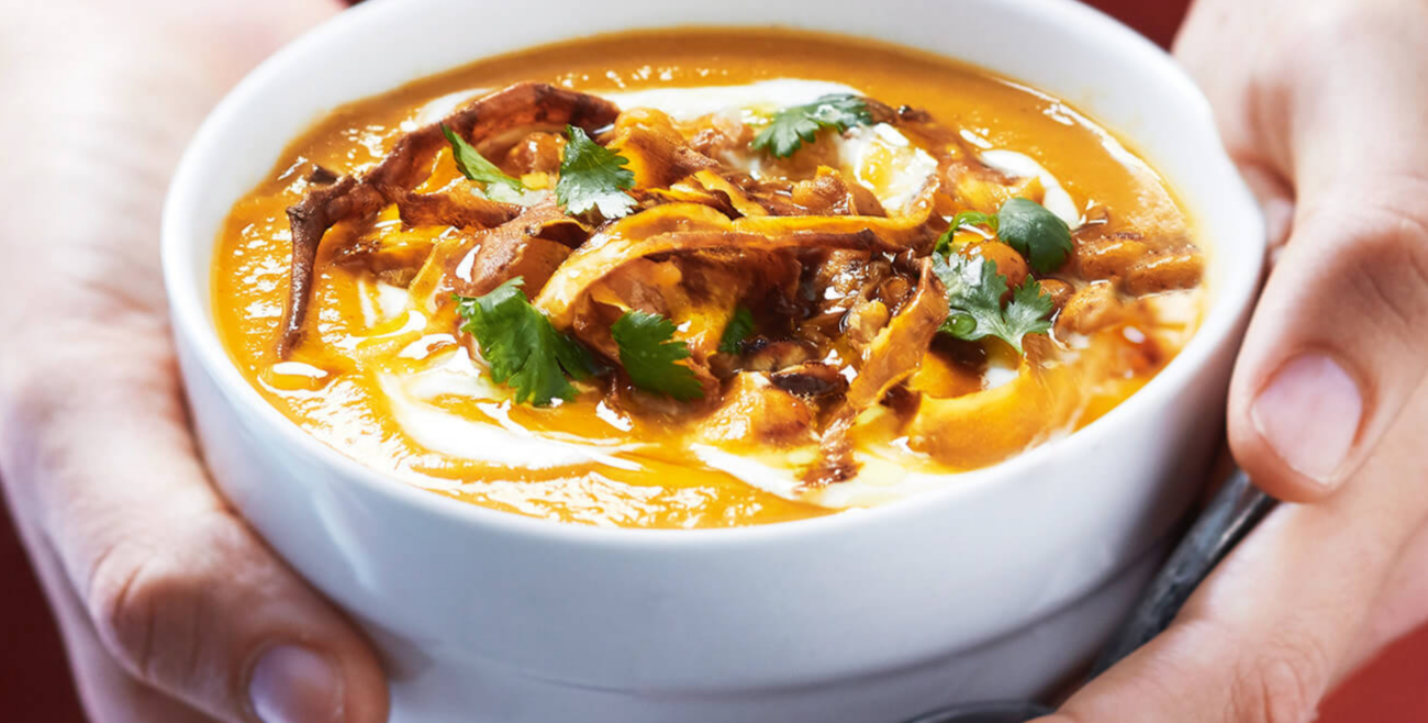 Spiced Moroccan Sweet Potato Soup Recipe Woolworths   1806 Spiced Moroccan Sweet Potato Soup Desktop 1300x658