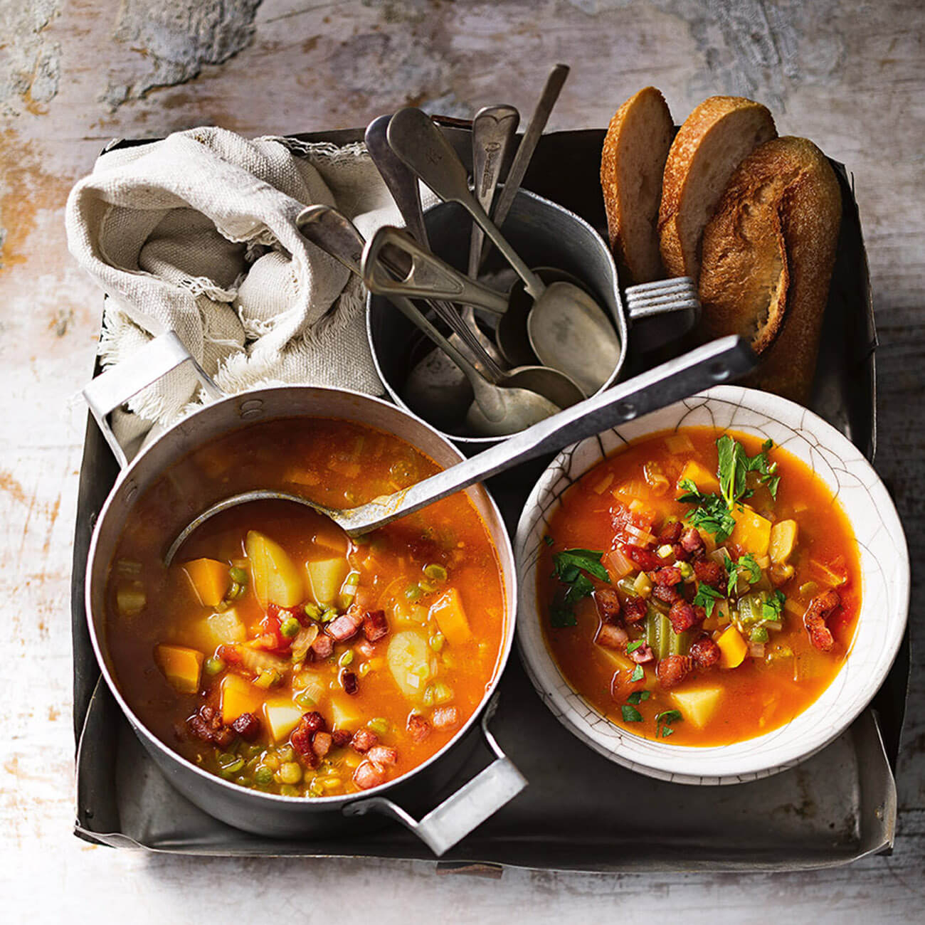 Split Pea, Tomato & Speck Soup Recipe Woolworths