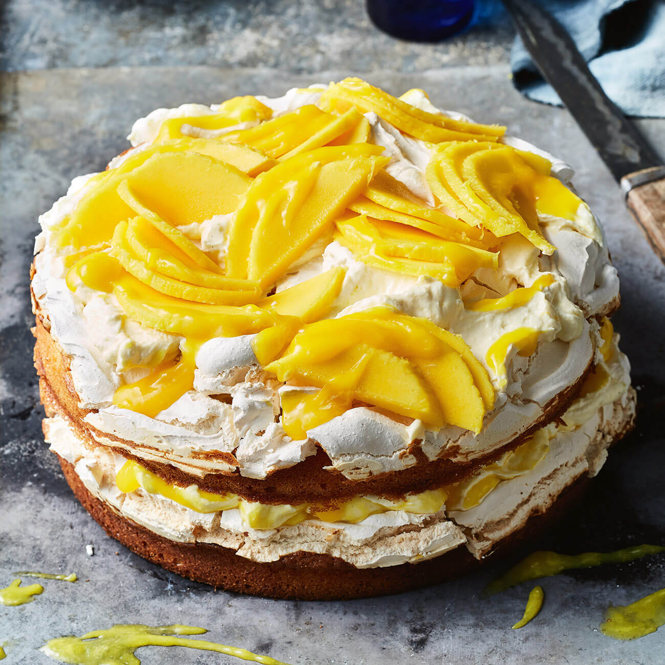Mango, Yoghurt & Coconut Meringue Cake Recipe Woolworths