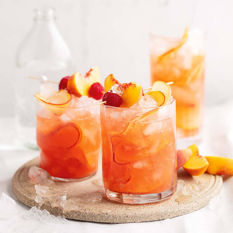 Peach Lemonade With Rum & Raspberries Recipe Woolworths