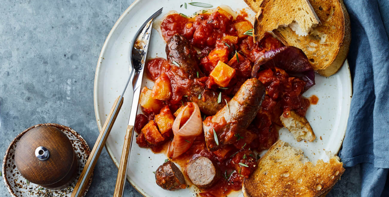 One Tray Sausage Bake Recipe Woolworths