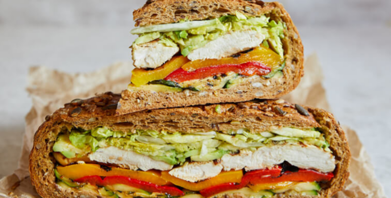 Jamie's Grilled Chicken & Avo Sandwich with CaesarStyle Dipping Sauce