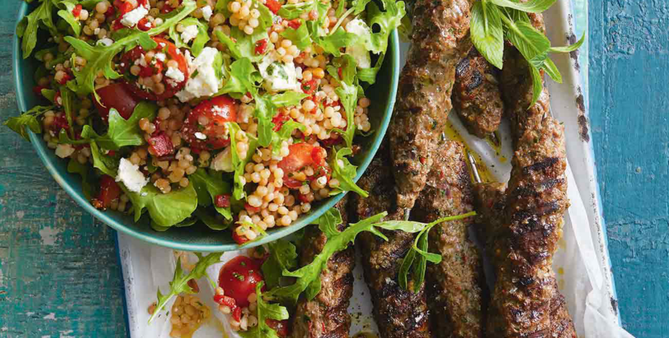 Lamb Kofta With Pearl Couscous Salad Recipe Woolworths