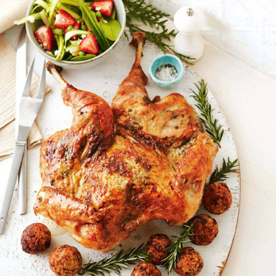 Barbecued Turkey With Stuffing Balls Recipe | Woolworths