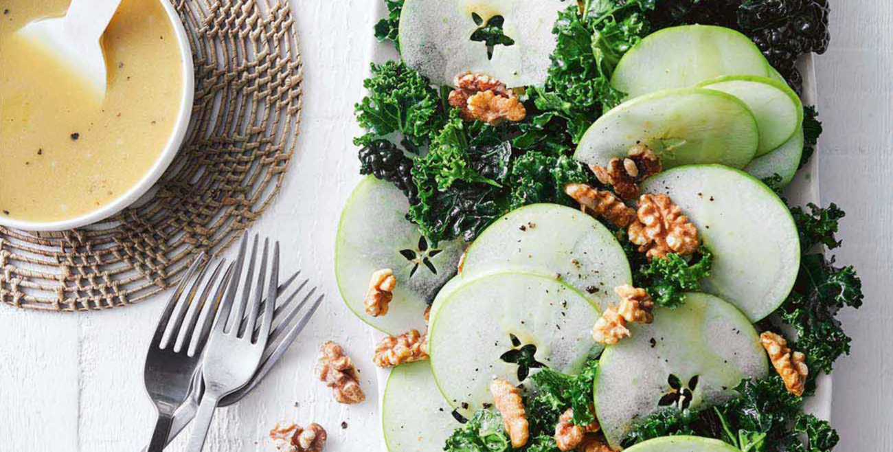 Kale & Apple Salad With Tahini & Maple Dressing Recipe Woolworths