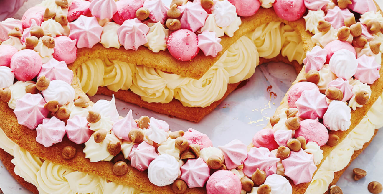 Heart-Shaped Cookie Cake Recipe | Woolworths