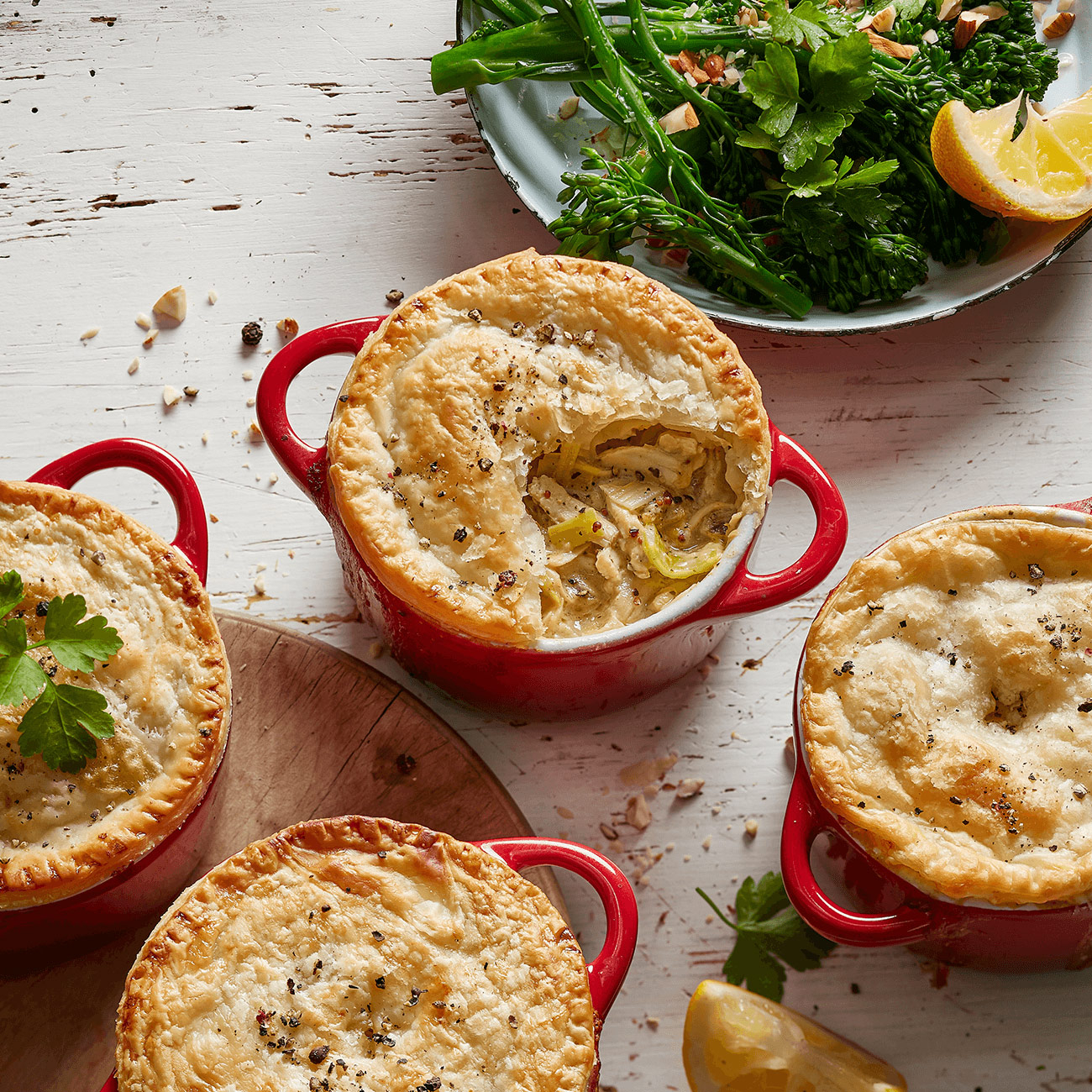 Chicken And Leek Pot Pies Recipe Woolworths