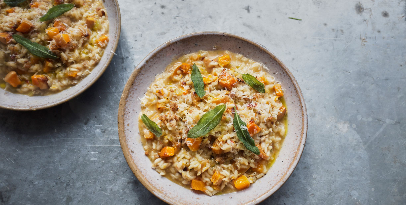 Jamie's Roasted Pumpkin & Pork Risotto Recipe Woolworths