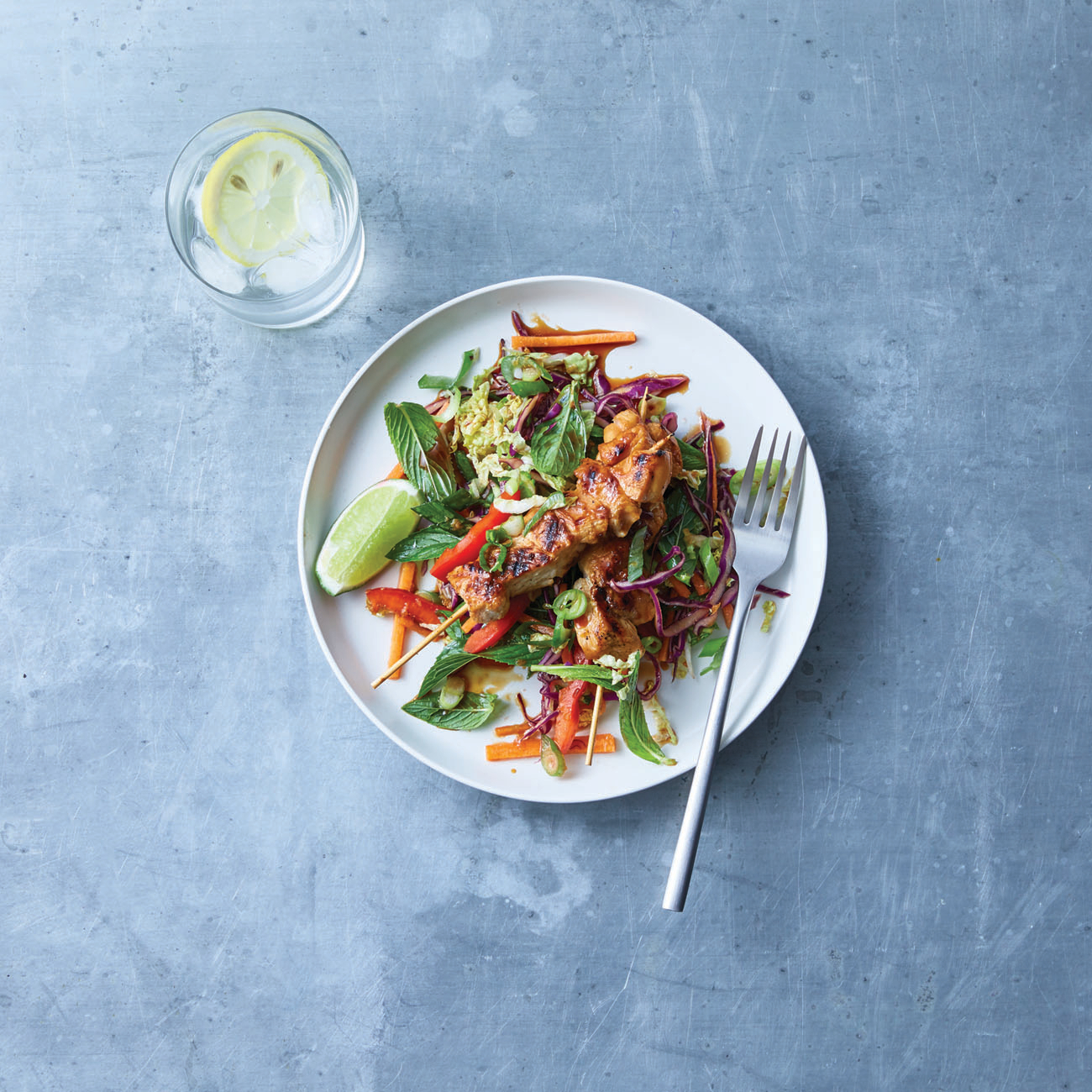 Sticky Chicken Skewers With Mint Slaw Recipe Woolworths