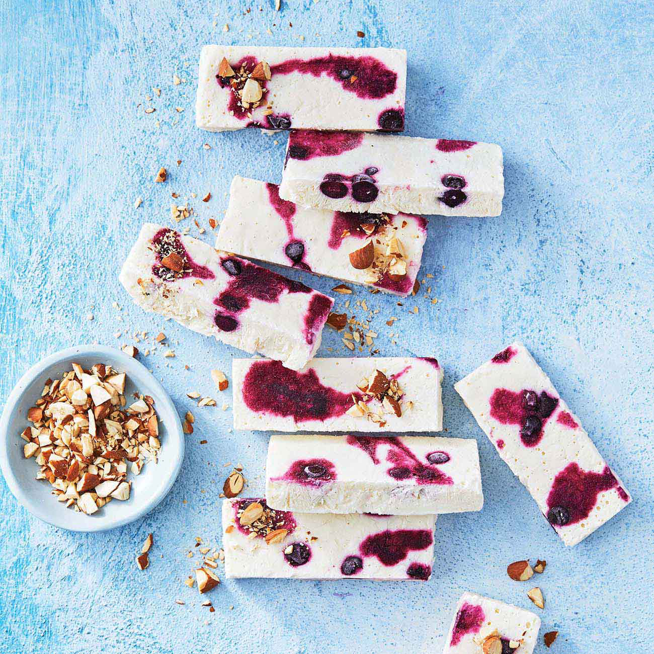 Blueberry & Almond Frozen Yoghurt Slice Recipe Woolworths