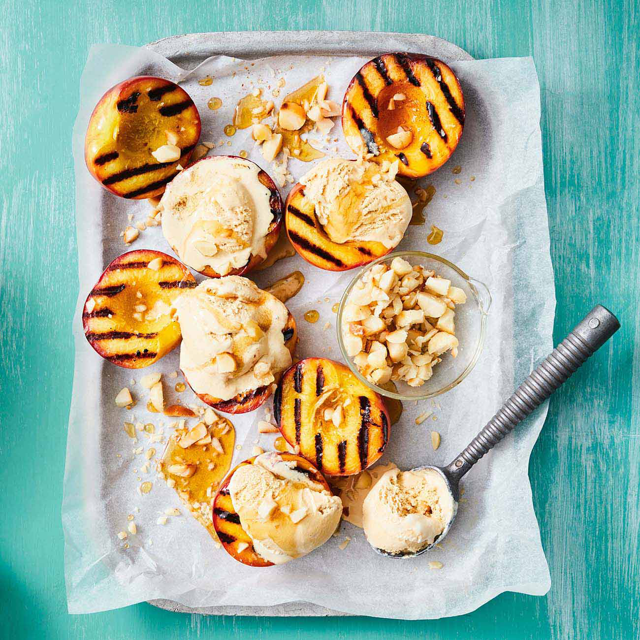 Chargrilled Nectarines With IceCream & Honey Recipe Woolworths