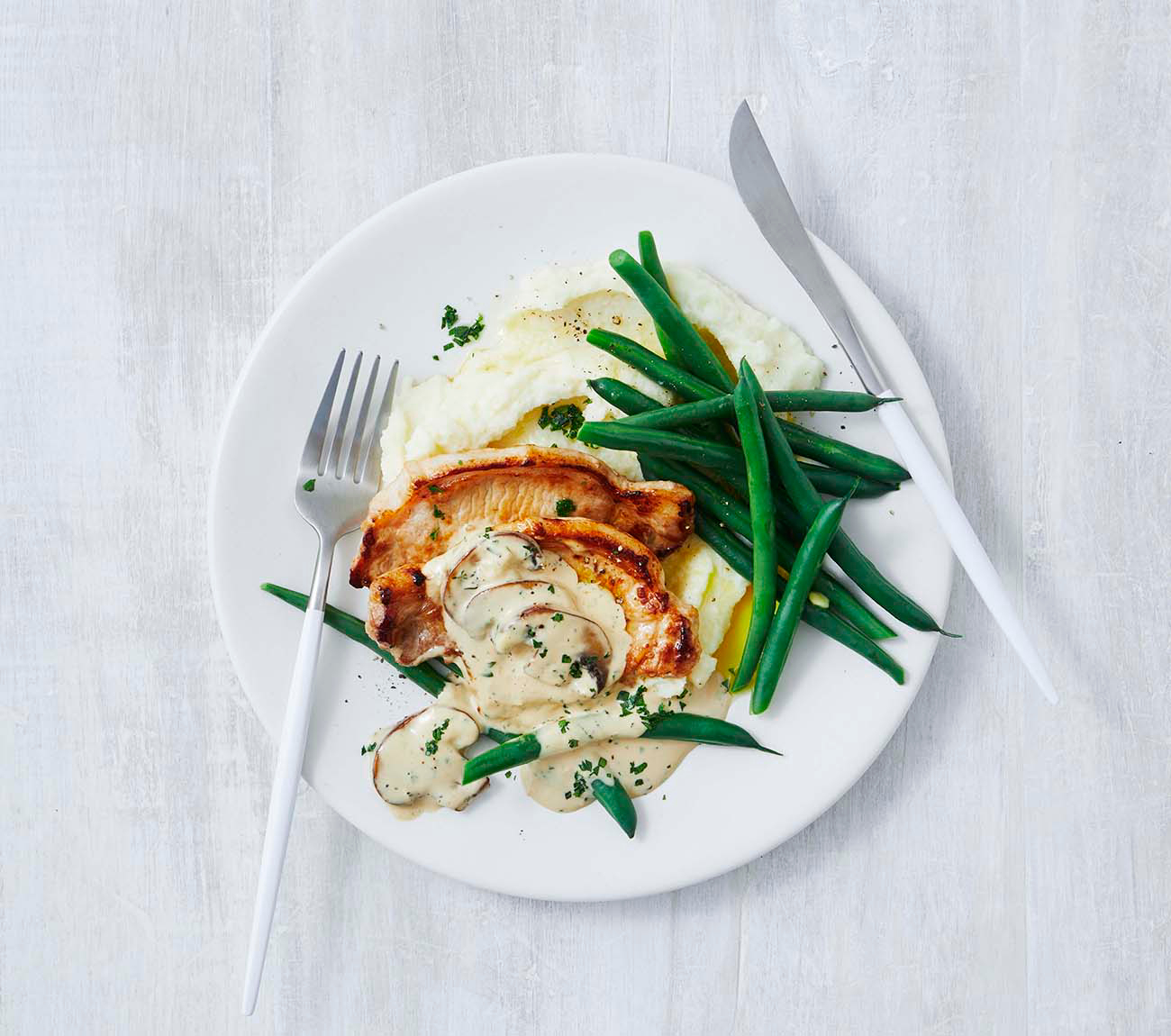 Pork Steaks with Creamy Mushroom & Pepper Sauce Recipe Woolworths