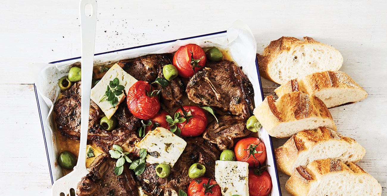 Lamb Chop, Tomato And Feta Traybake Recipe Woolworths