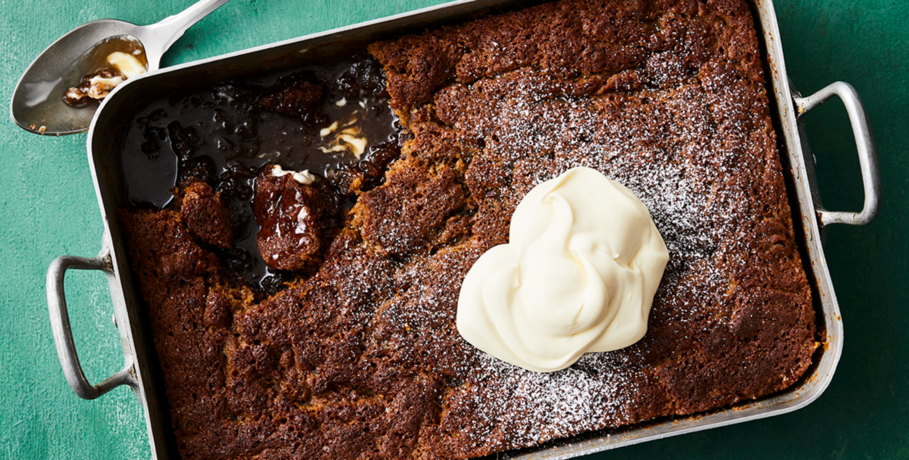 Selfsaucing sticky date pudding traybake Recipe Woolworths