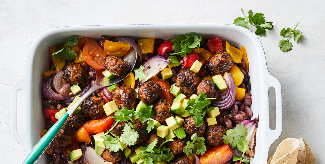 Mexican Meatball Traybake Recipe Woolworths