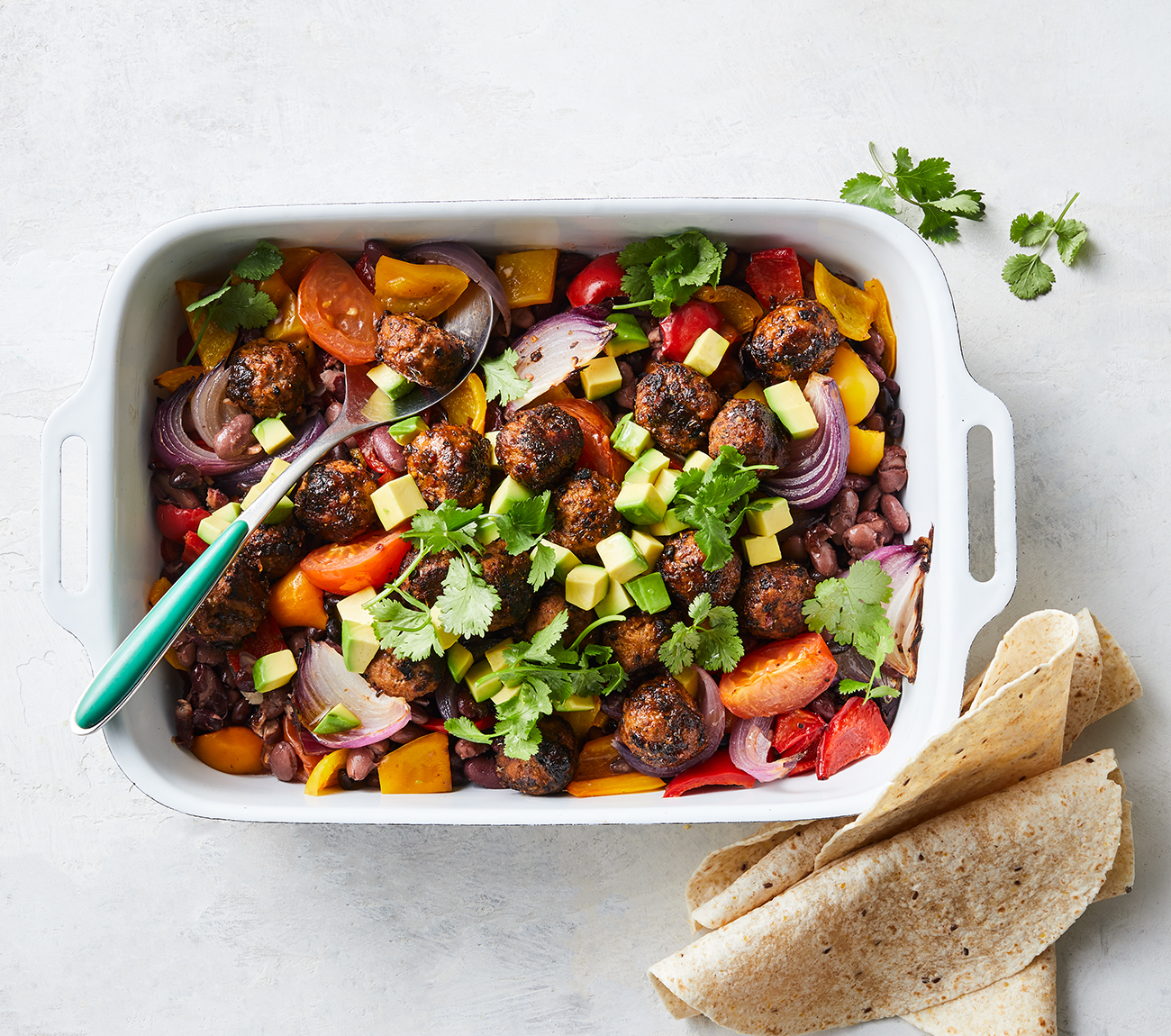 Mexican Meatball Traybake Recipe Woolworths