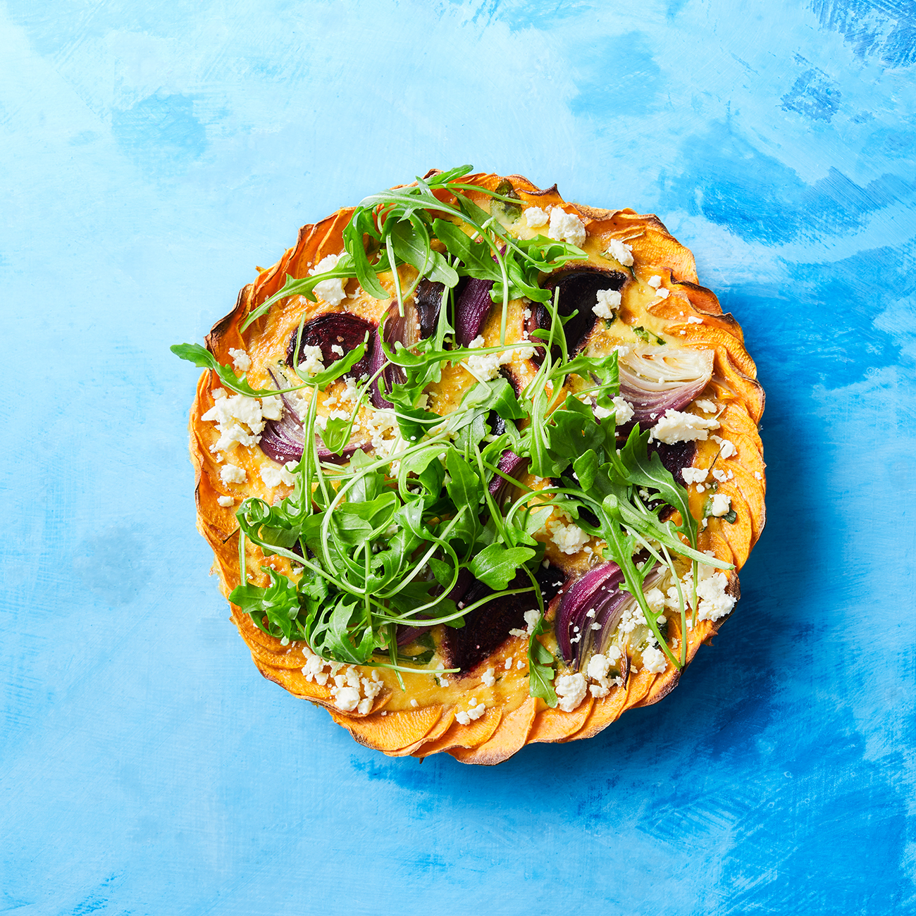 Beetroot & Feta Quiche With Sweet Potato Crust Recipe Woolworths