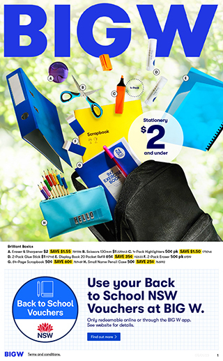 Big W Catalogues catalogue front page